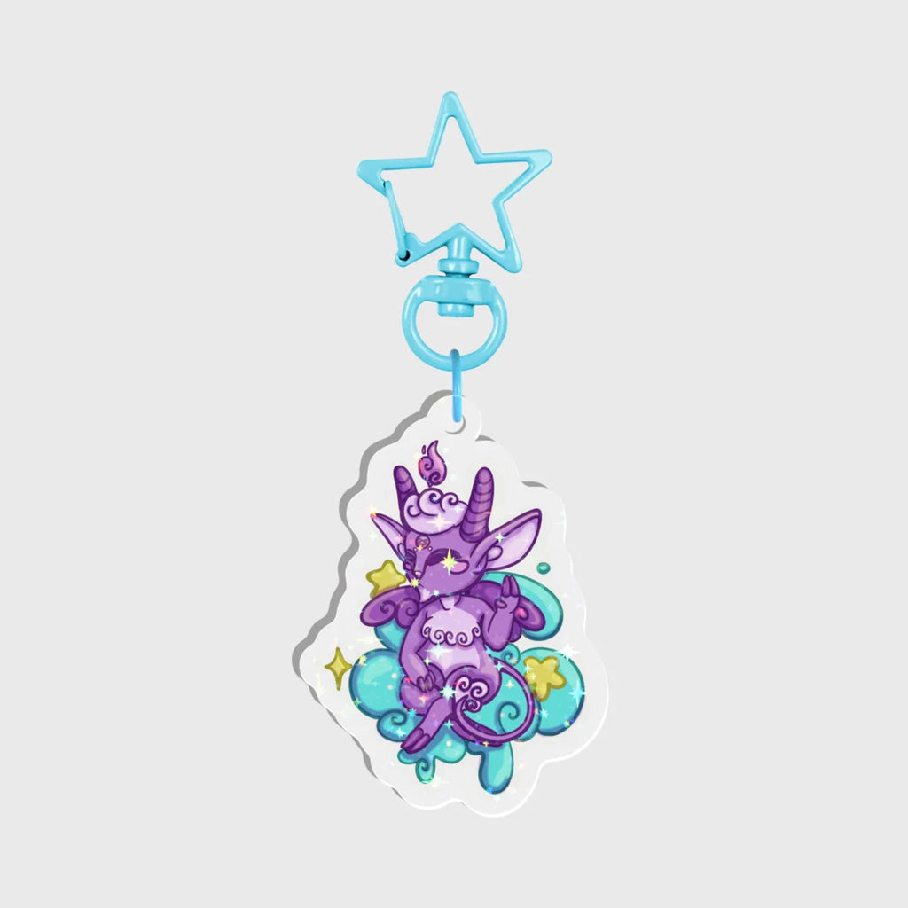Baphomet Cutie Holographic Keychain