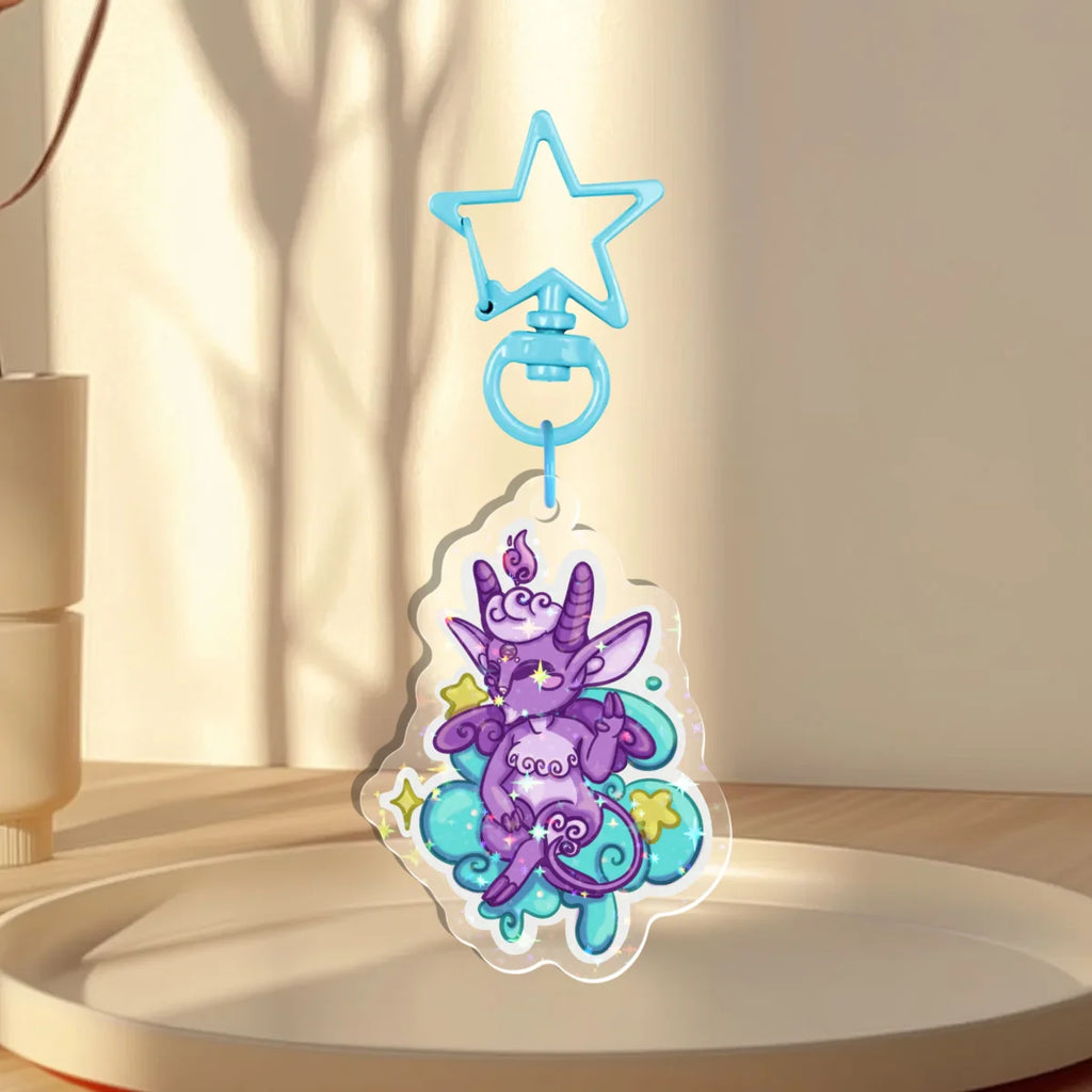 Baphomet Cutie Holographic Keychain