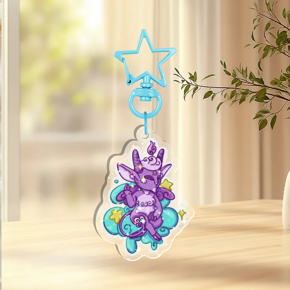Baphomet Cutie Holographic Keychain