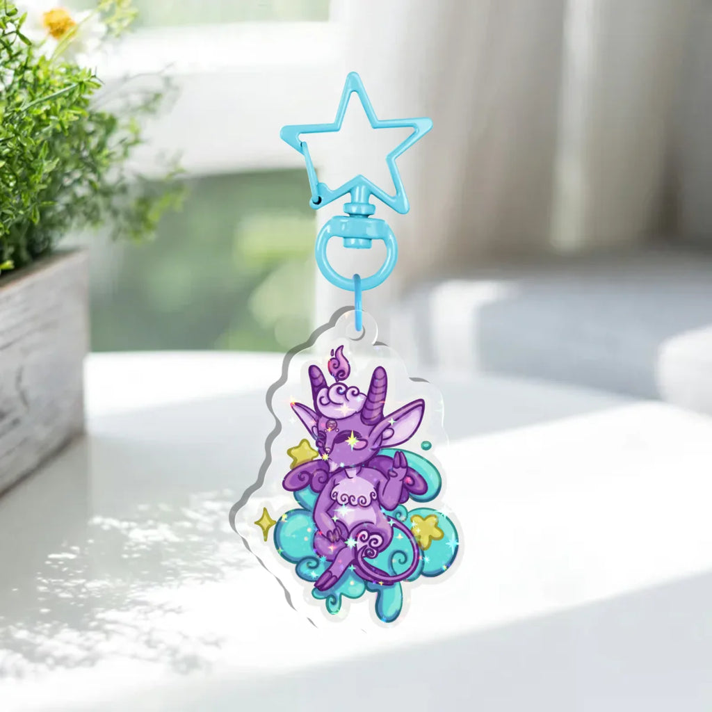 Baphomet Cutie Holographic Keychain