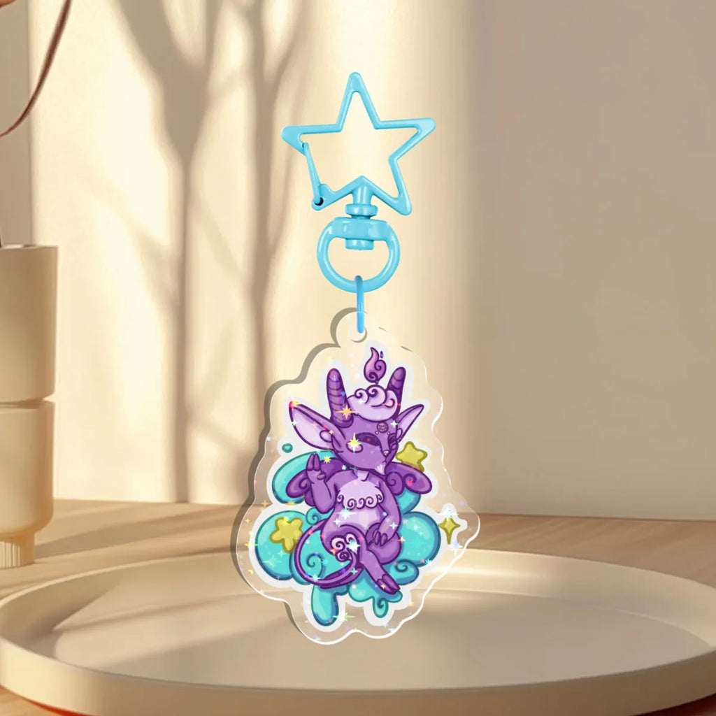 Baphomet Cutie Holographic Keychain