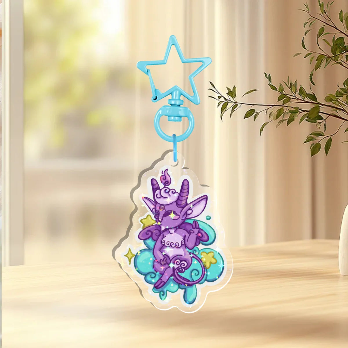 Baphomet Cutie Holographic Keychain